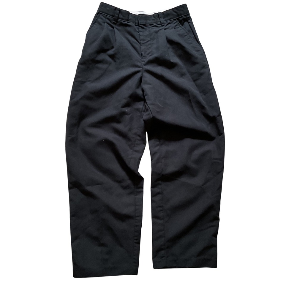 John Henry Boys Black Pleated Dress Pants Size 14 Regular School Uniform 34666